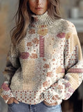 Lina™ | Jersey de cuello alto Patchwork Garden