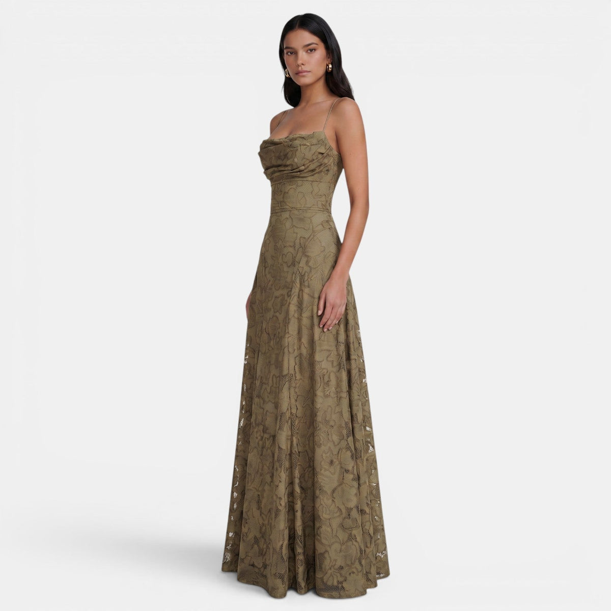 Estiloso vestido ajustado de fiesta y de invitada de boda con espalda descubierta y lazos | Midi
