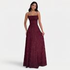 Estiloso vestido ajustado de fiesta y de invitada de boda con espalda descubierta y lazos | Midi