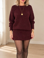 Nerea | Conjunto de Punto Suave con Jersey y Falda