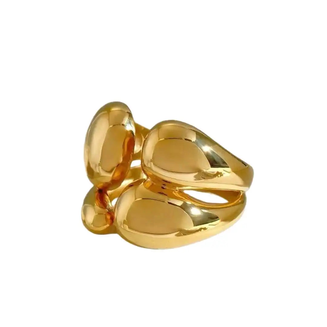 Anillo Apilable Bicolor de Oro y Plata