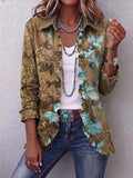 Odisea | Chaqueta Floral Vintage con Borde de Volantes