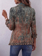 Nicole | Chaqueta con Volantes y Degradado Texturizado