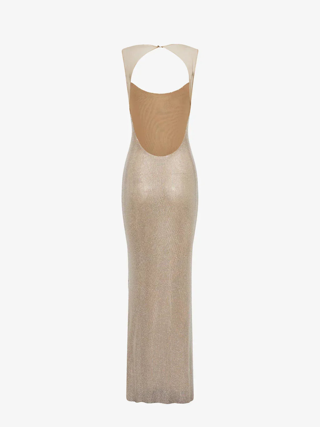 Elegante vestido largo de invitada de boda y de noche con lentejuelas y espalda descubierta | Maxi