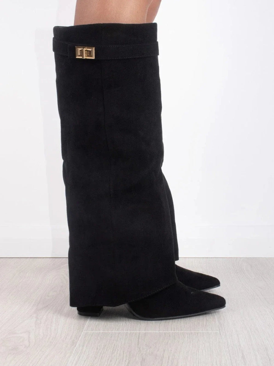 HARRIET | BOTAS ALTAS DE PIEL PARA MUJER CON HEBILLA